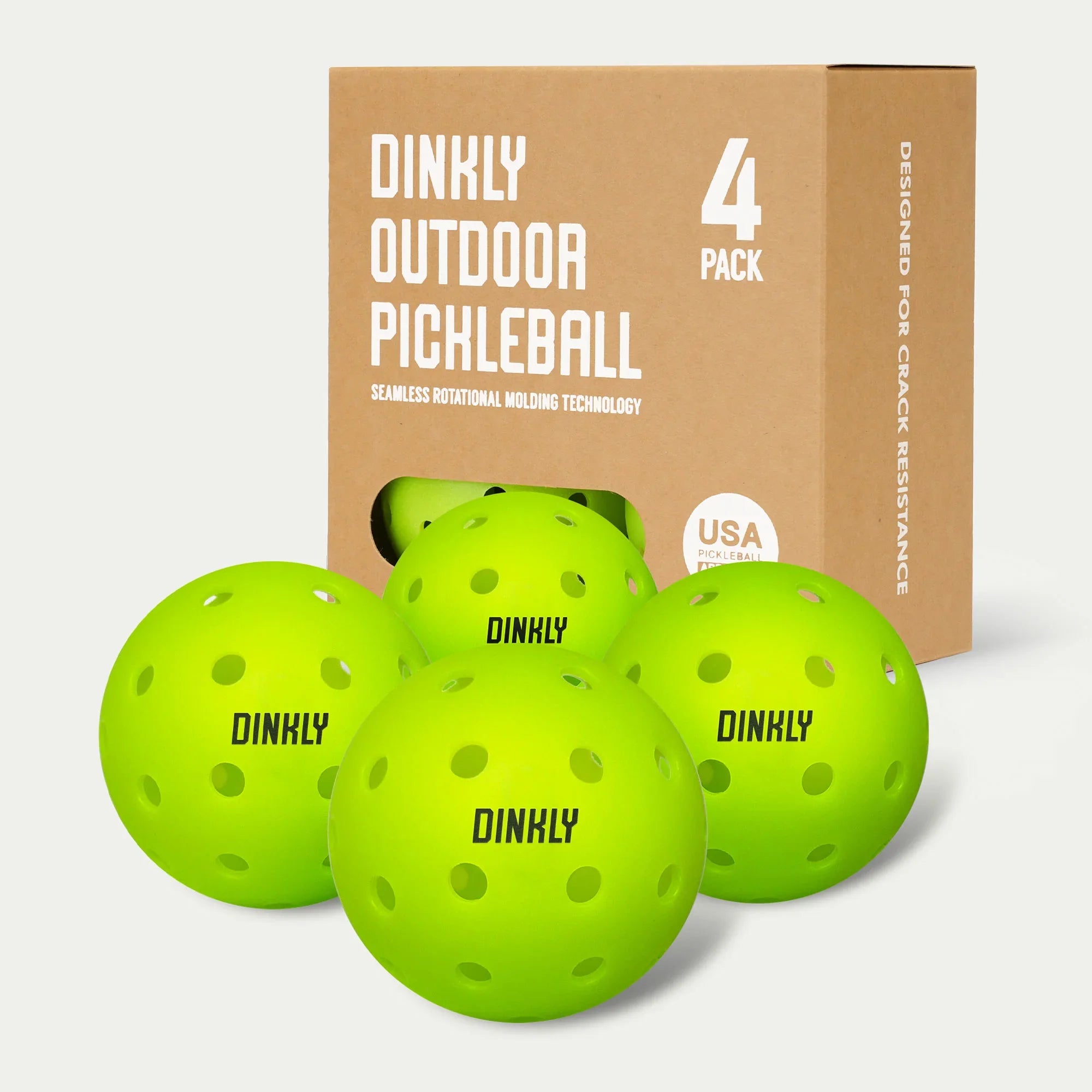 Green Hybrid Pickleballs - Set of 4 DinklyPickleball
