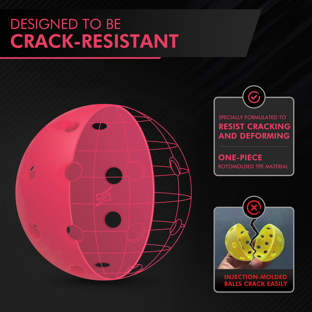 Pink Hybrid Pickleballs - Set of 2