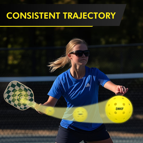 Yellow Hybrid Pickleballs - Set of 4