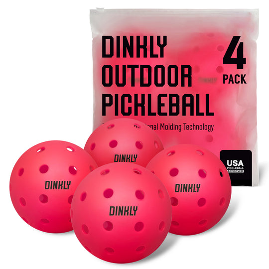 Pink Hybrid Pickleballs - Set of 4