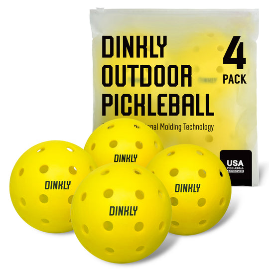 Yellow Hybrid Pickleballs - Set of 4