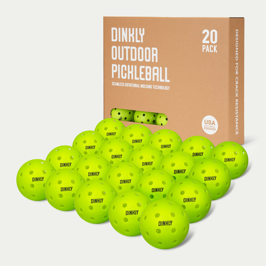 Green Hybrid Pickleballs - Set of 20 DinklyPickleball