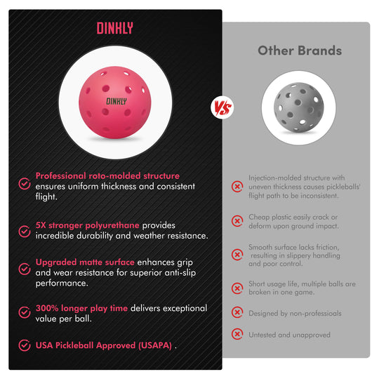 Pink Hybrid Pickleballs - Set of 2