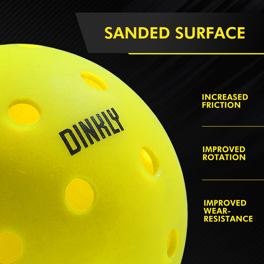 Yellow Hybrid Pickleballs - Set of 4
