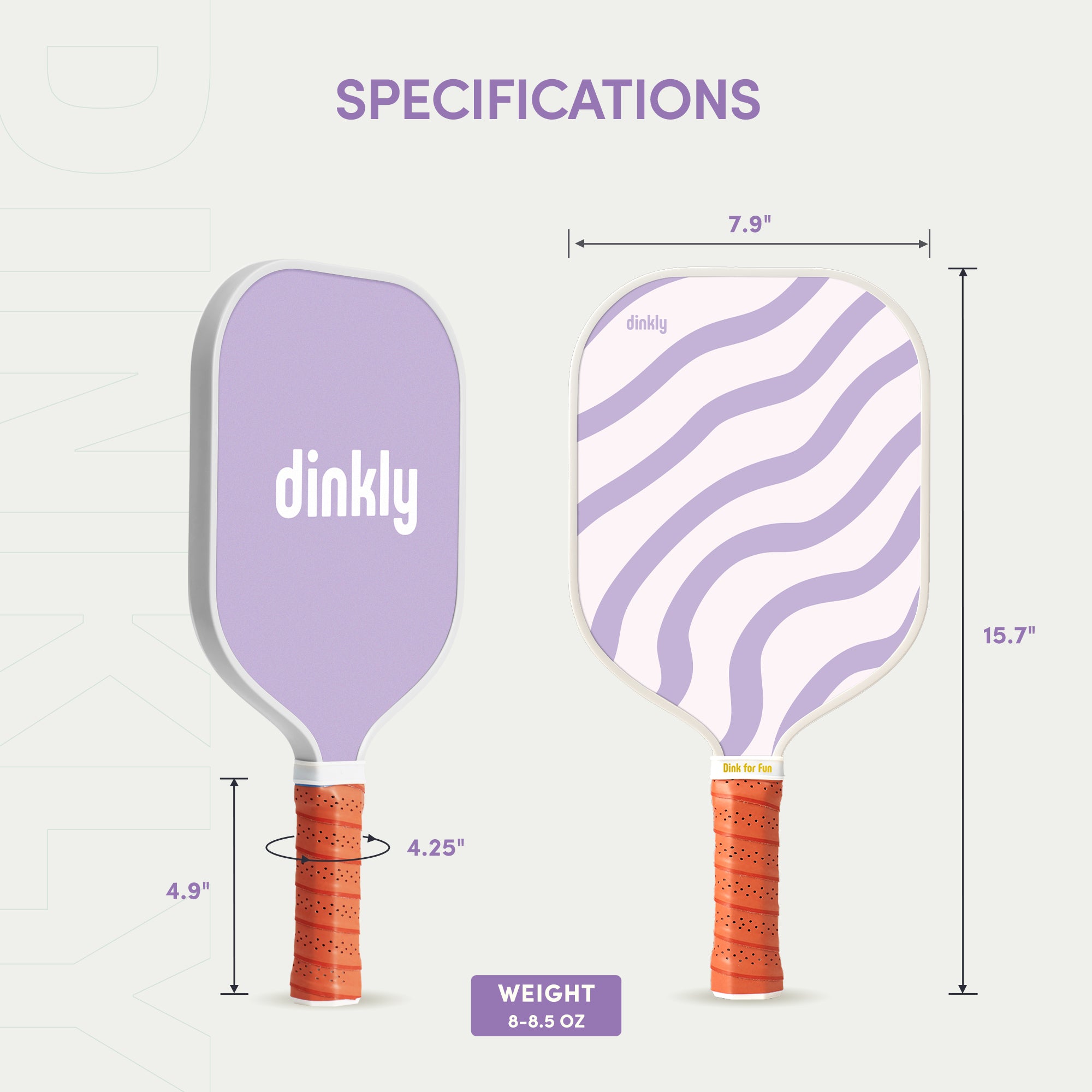 Dinkly Purple Swings Pickleball Paddle