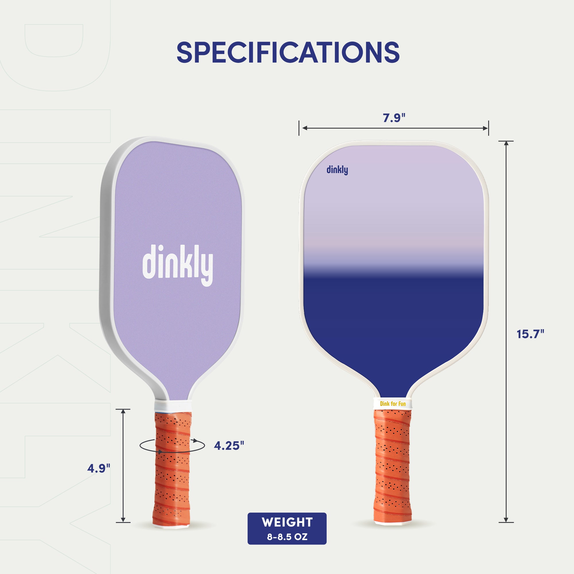 Dinkly Blue Fade Pickleball Paddle DinklyPickleball