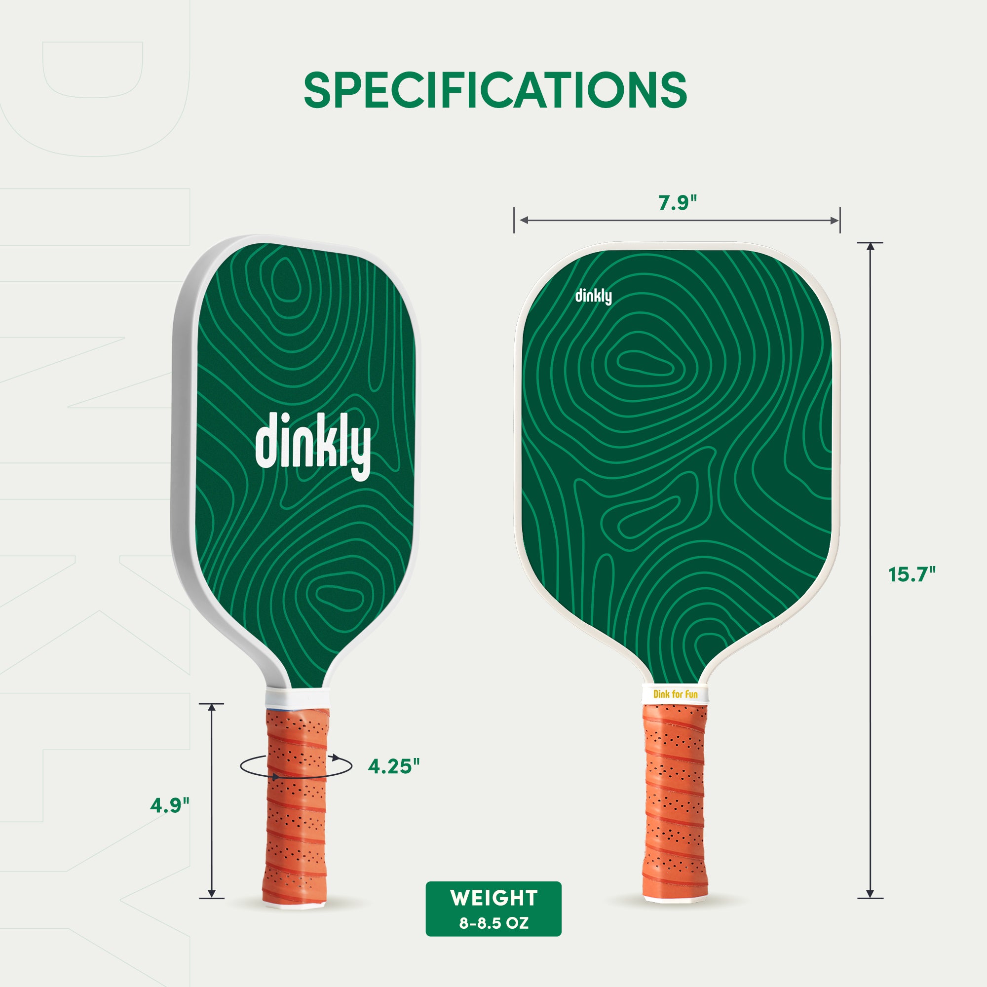 Dinkly Topo Green Pickleball Paddle