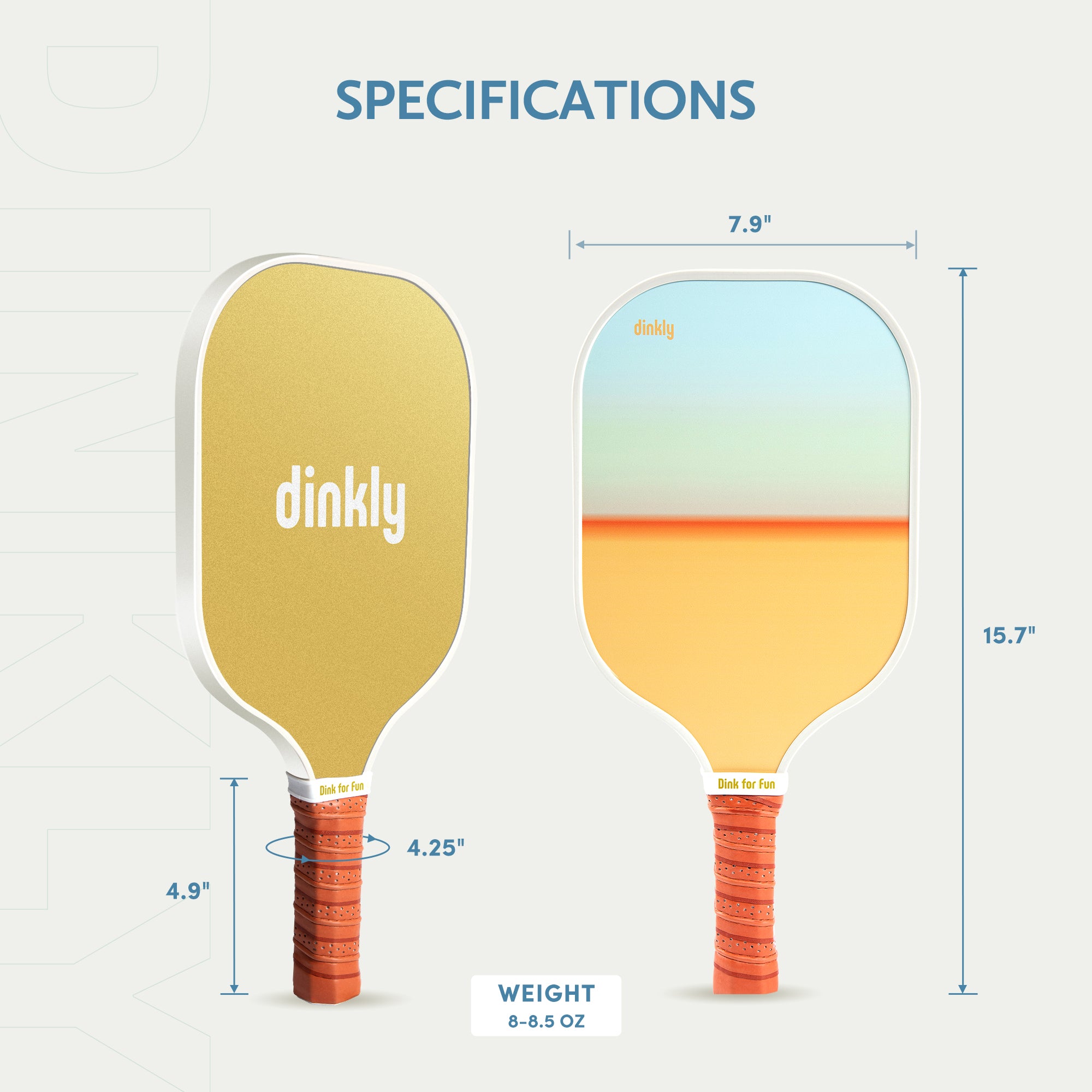 Dinkly Beach Pickleball Set of 4