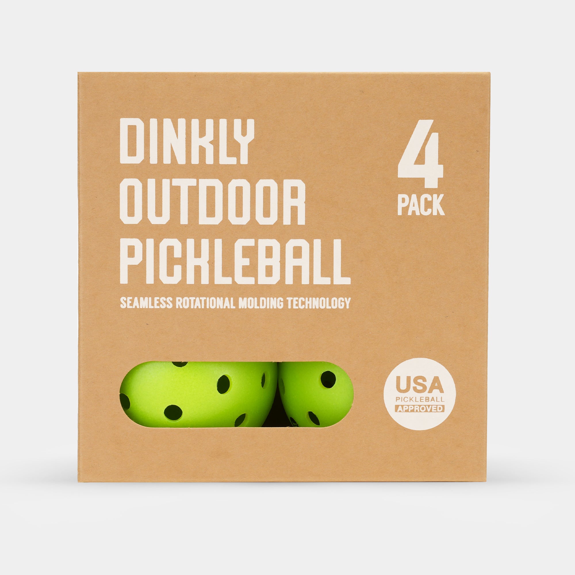 Green Hybrid Pickleballs - Set of 4